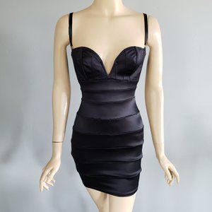 Mark Wong Nark black bandage bodycon bustier dress